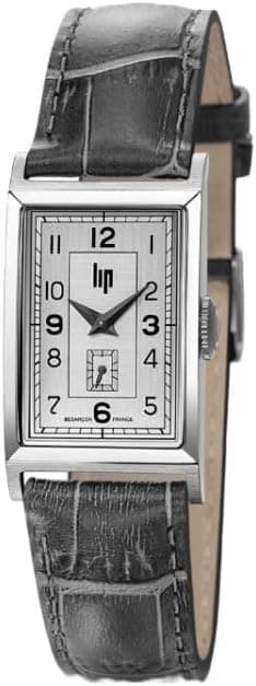 Lip Montre Churchill T18 - Trotteuse Excentrée - Cuir Gris Façon Croco