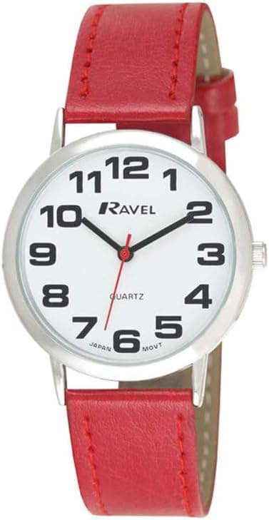 Ravel - Montre Bracelet Unisexe Facile à Lire avec de Gros Chiffres