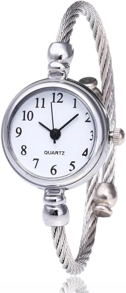 Montre-bracelet à quartz pour dame, montre analogique-bracelet ronde en alliage de quartz femelle ronde à 4 couleurs