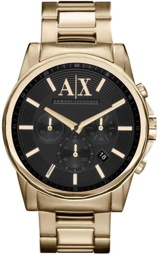 Armani Exchange Montre pour Hommes, Mouvement chronographe, Montre en Acier Inoxydable avec Une Taille de boîtier de 45 mm