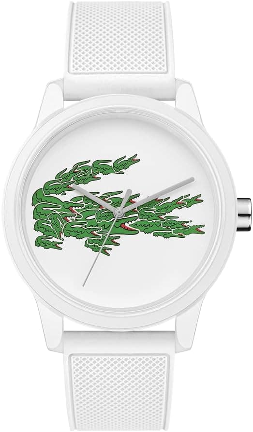 Lacoste Montre Analogique à Quartz pour Homme ou Femme de la Collection Lacoste.12.12. avec Un élégant Bracelet en Silicone à Texture Petit piqué