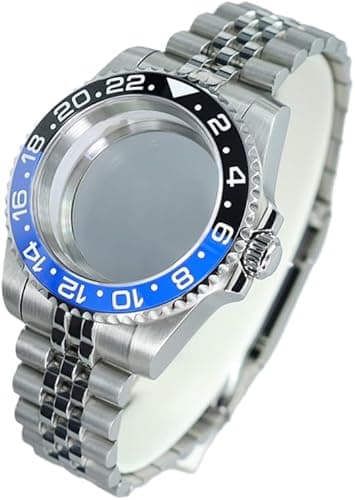 Two-Tone GMT Steel Diver Watch Case 200m Waterproof for NH35/34/36/38 4R36 Miyota8215 ETA2824 Movement