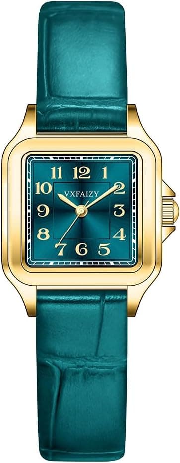 Montre Carrée Délicate pour Femme avec Chiffres Arabes Faciles À Lire, Montre De Costume pour Dames