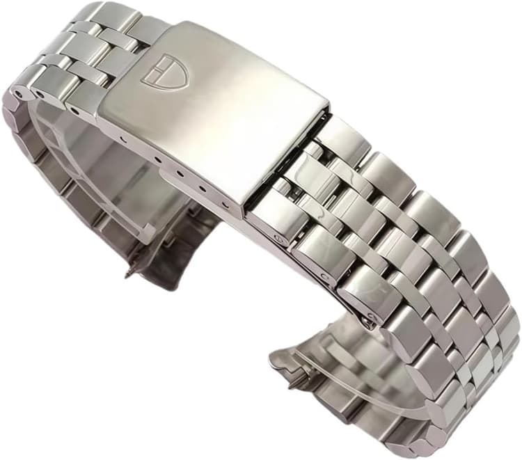 Bracelet Montre Acier Inoxydable Incurvé Bracelet Métal Bout Courbe Rechange 13mm 17mm 19mm 20mm pour Tudor Prince and Princess