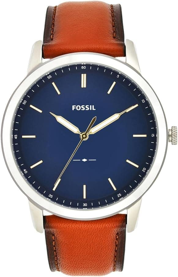 Fossil Men's Minimalist Quartz Stainless Steel Three-Hand Watch for Men