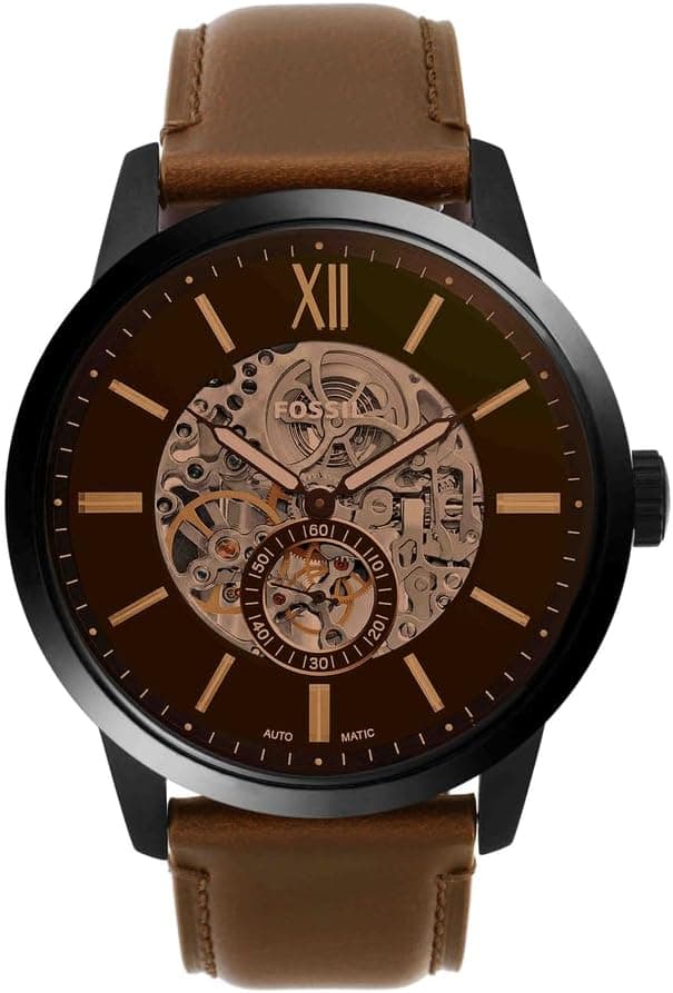 Fossil Townsman Watch for Men, Automatic Three Hand Movement with Stainless Steel Or Leather Strap