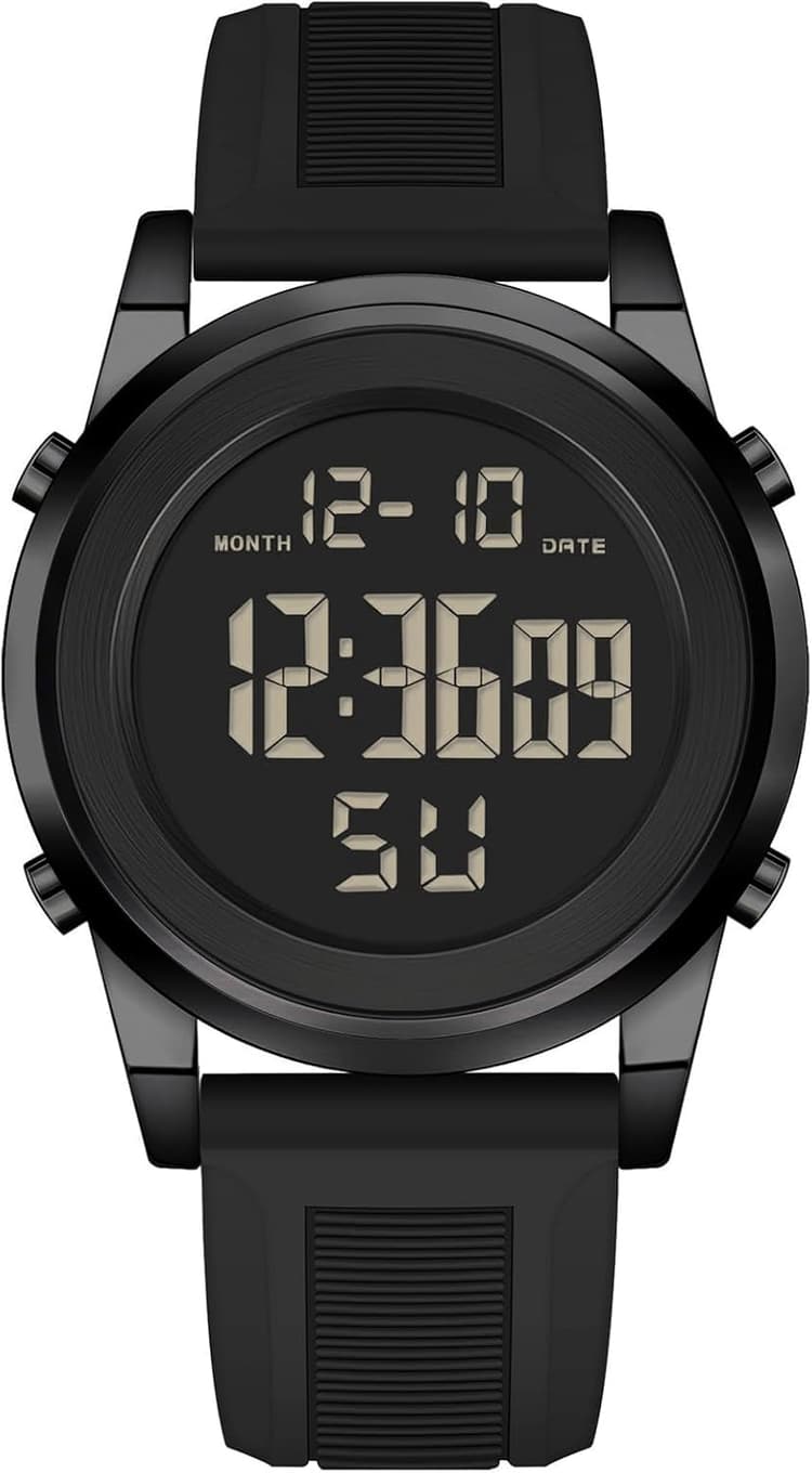 Military Silver Waterproof Sports Wrist Watches for Men Digital Tactical Mens Sport Watches Waterproof Military