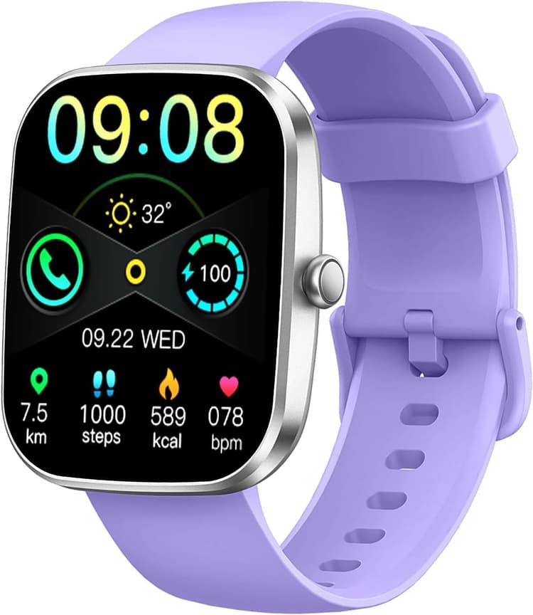 Montre Connectée Femme, 1,91" HD Montre Connectée avec Appel Bluetooth, Smartwatch Cardiofréquencemètre/Moniteur de Sommeil/Podomètre, 110+ Modes Sportifs, IP68 Étanche Smart Watch pour Android iOS.