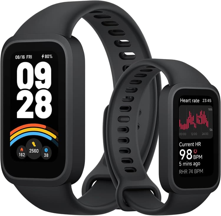 XIAOMI Smart Band 9 Active, Bracelet connecté pour Le Sport, Montre, écran TFT 37mm, taux de rafraîchissement élevé de 60 Hz, autonomie de 18 Jours,5 ATM, iOS et Android, Noir