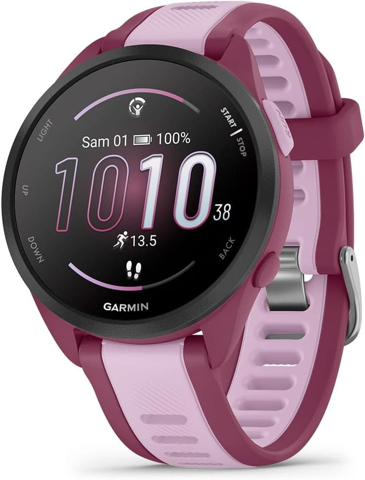 Garmin Forerunner 165, Music - Montre GPS connectée de Running avec écran AMOLED – Prune/Lilas