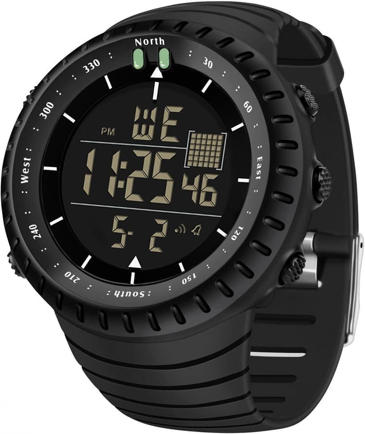 Men's Digital Sports Watch Military Waterproof Tactical Watch with LED Backlight Watches for Men