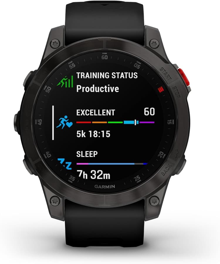 Garmin epix Gen 2, Montre Intelligente Active Haut de Gamme, fonctionnalités de santé et de Bien-être, écran AMOLED à écran Tactile, Montre d'aventure avec fonctionnalités avancées, Titane Noir