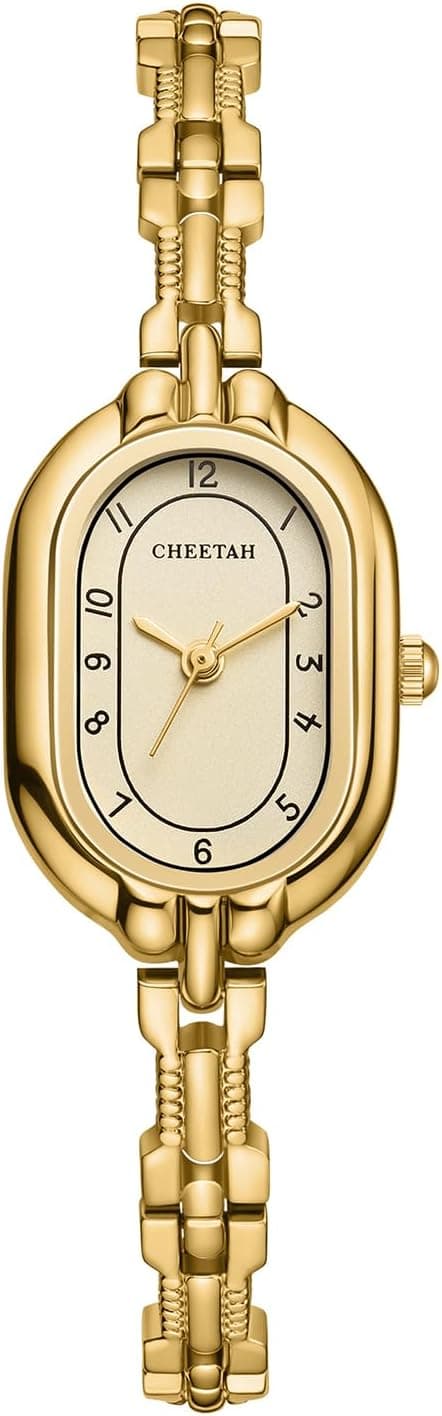 CHEETAH Montres à Quartz Analogiques pour Femmes avec Petit Bracelet Vintage Cadran Numérique Facile à Lire en Bleu Montre étanche pour Femmes et Filles
