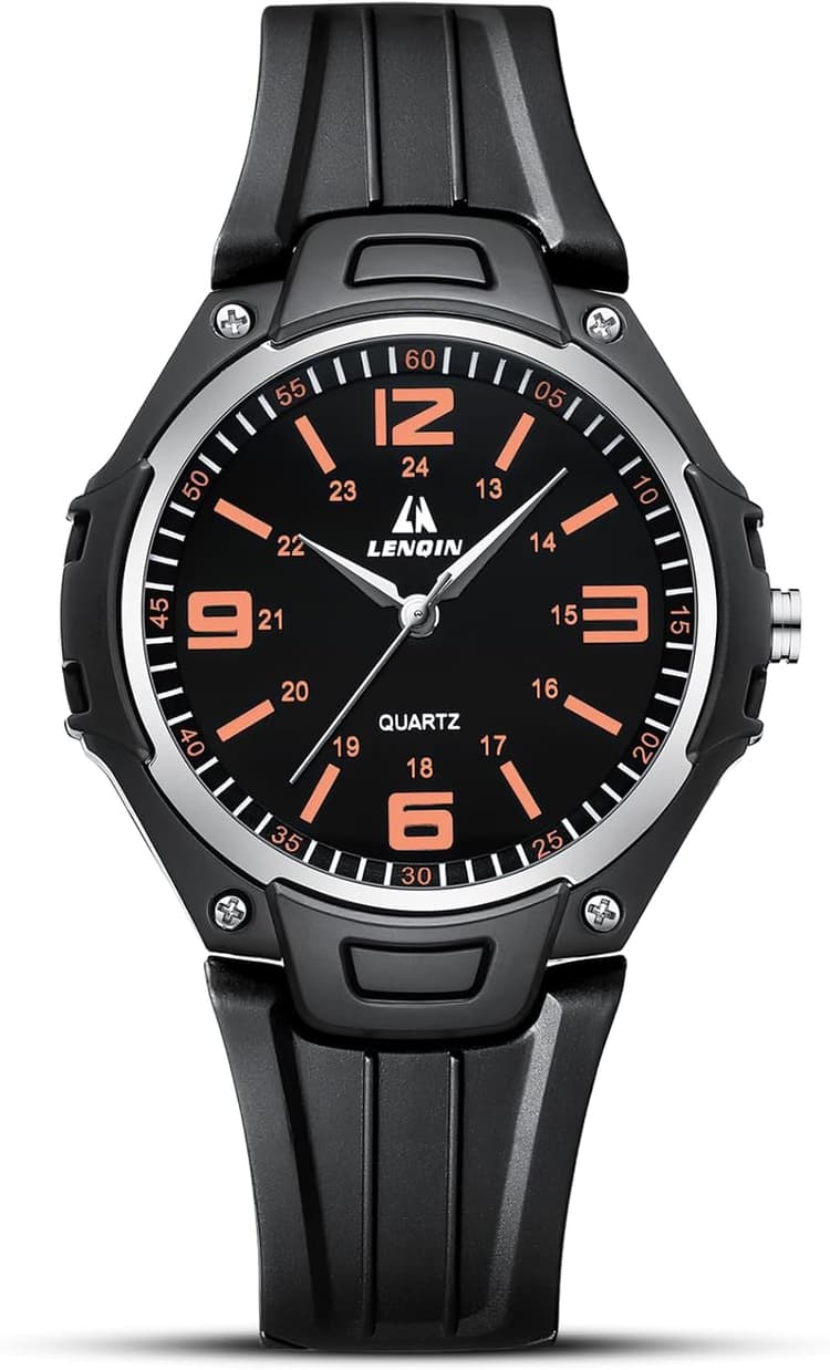 LN LENQIN Montre Homme Montres Bracelets Etanche Design Analogique Lumineuses Cadran Calendrie Fashion Homme Silicone Band