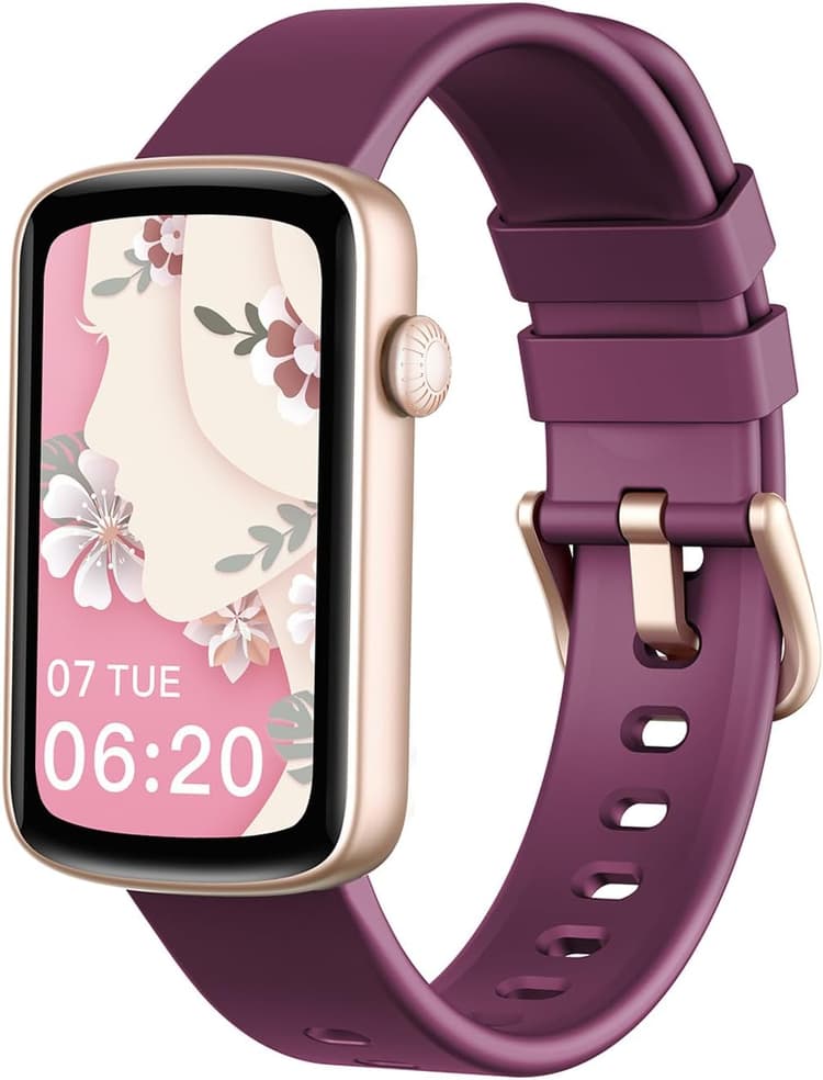 Montre Connectée Femme Montre Sport Bracelet Connecté Podometre Cardiofrequencemetre Oxymetre Trackers d'Activité Smartwatch Etanche IP68 pour Android iOS Notification SMS/Appel Violet
