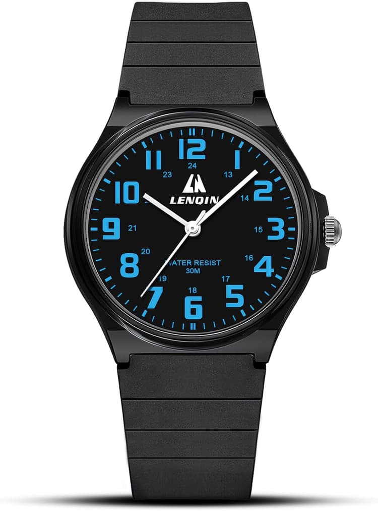 LN LENQIN Montre Homme Montres Bracelets Etanche Design Analogique Lumineuses Cadran Calendrie Fashion Homme Silicone Band