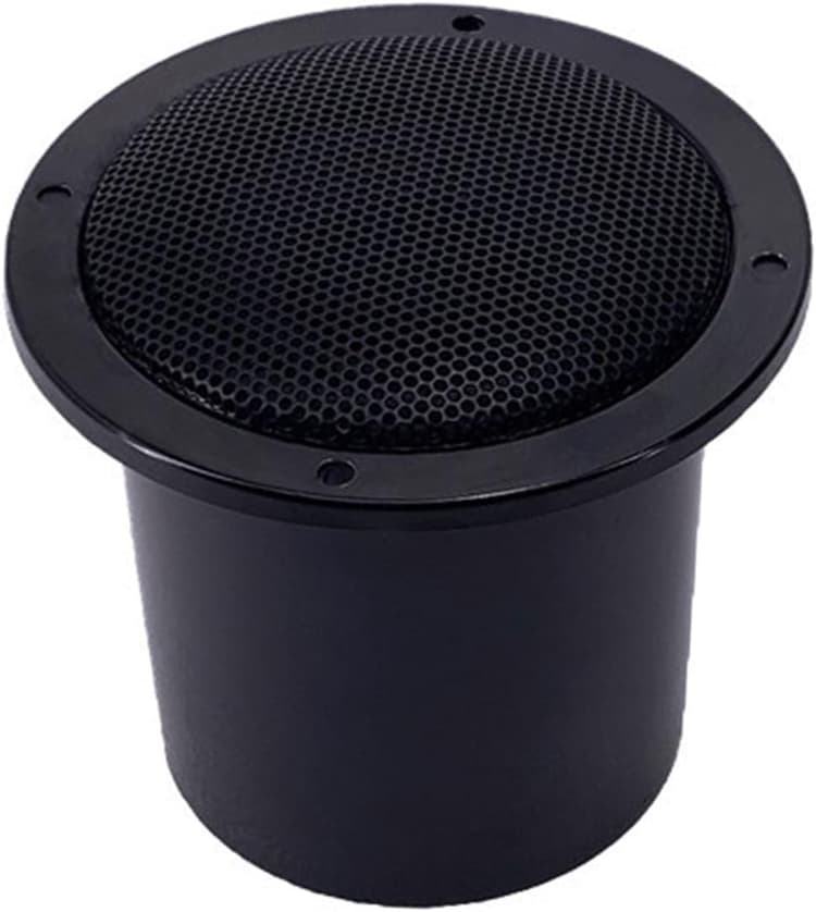TINGB Enceinte 3.85 Pouces Haut-Parleur de Milieu de Gamme Acier Magnétique de Qualité Aérospatiale pour Home Entertainment, Home Theater, Music Production - Noir