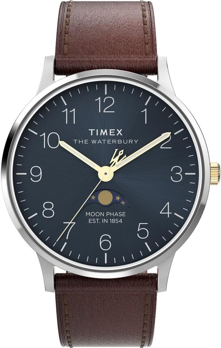 Timex Men's Analogue Quartz Watch Waterbury Classic Moon Phase