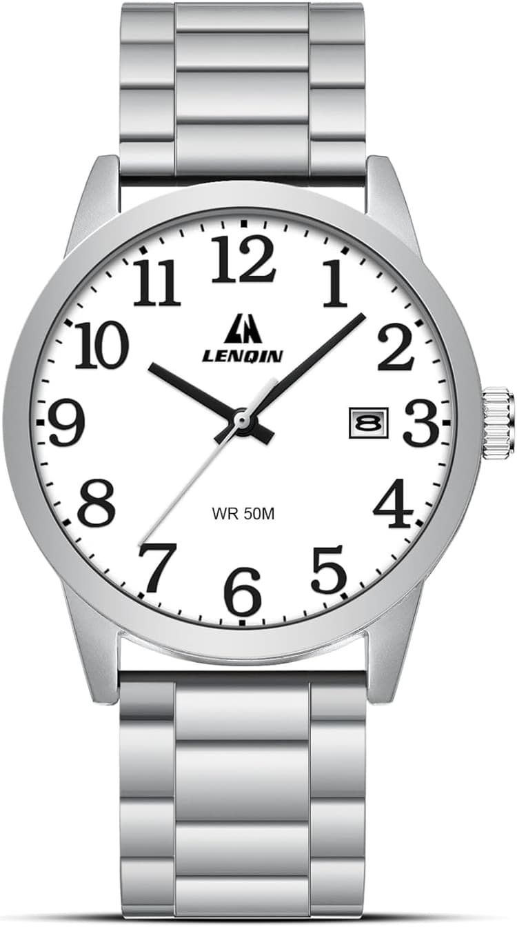 LN LENQIN Montre Homme Montres Militaires Field Analog Quartz Montre pour Homme Affichez Les Montres de Poignet imperméables avec Date Nylon Band Army Tactical Sports