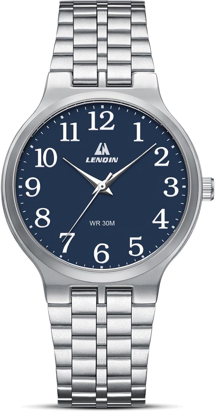 LN LENQIN Montre Homme Montres Militaires Field Analog Quartz Montre pour Homme Affichez Les Montres de Poignet imperméables avec Date Nylon Band Army Tactical Sports