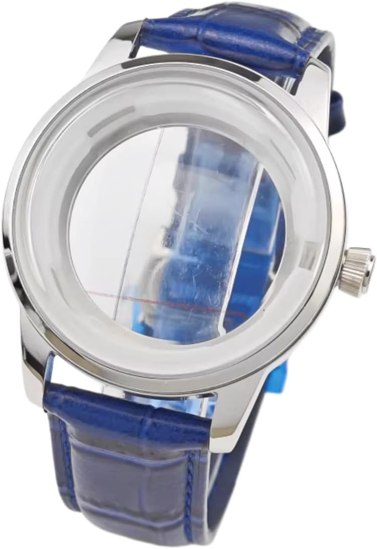 39.5mm Kit Boîtier Montre Vintage Bracelet Cuir Fermoir Papillon Verre Minéral Bombé Mouvement NH35 NH36 pour Seiko Presage SRPB41J1-BBB CCC