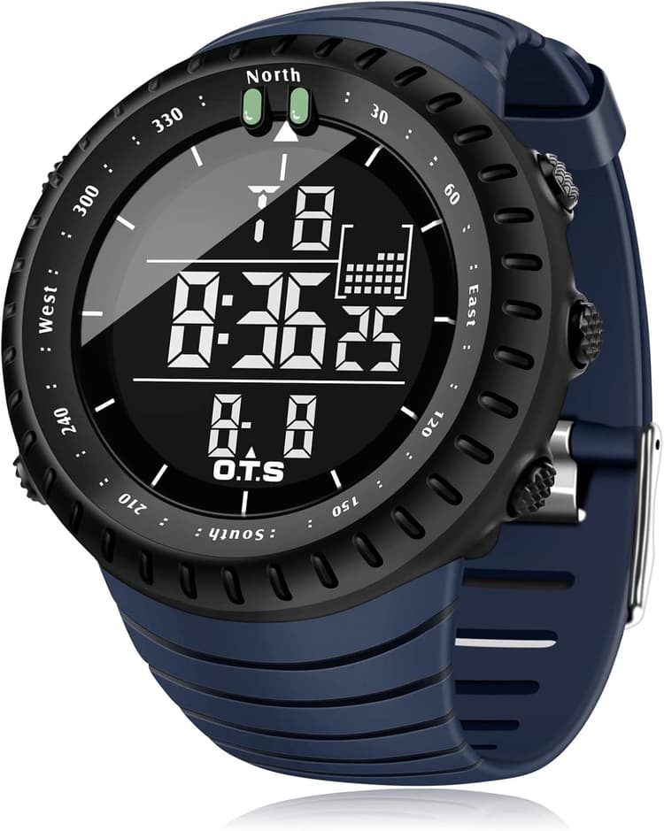 PALADA Men's Digital Sports Watch Waterproof Tactical Watch with LED Backlight Watches for Men