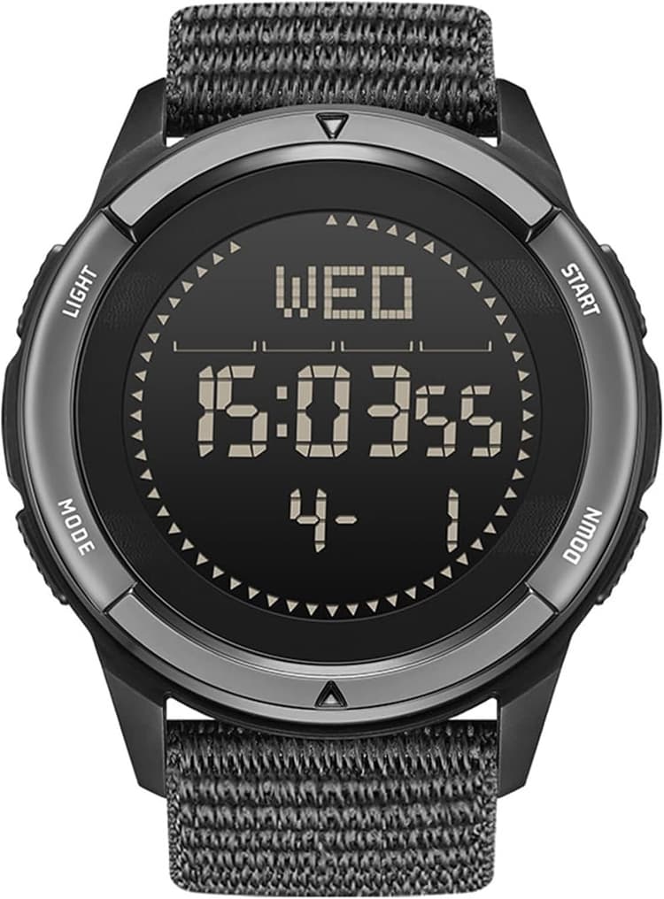 NORTH EDGE Montre militaire pour homme - Montre de survie tactique, montre de sport numérique pour homme et femme pour activités de plein air avec podomètre, boussole, compteur de calories, bracelet