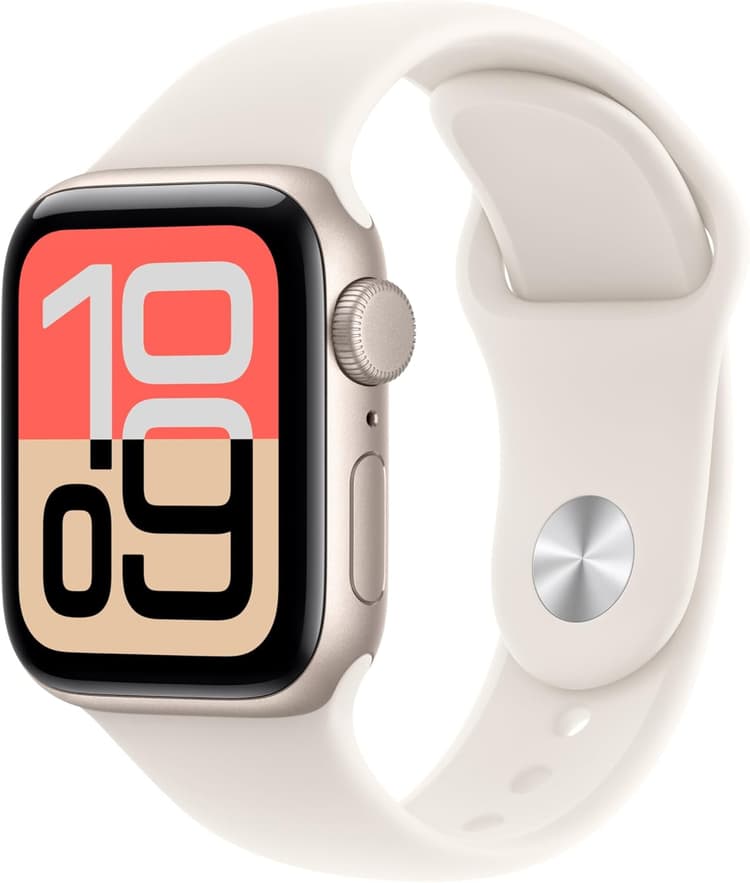 Apple Watch SE 3 [GPS 40 mm] Montre connectée avec boîtier Lumière stellaire et Bracelet Sport Lumière stellaire. Moniteur activité/Sommeil/fréquence Cardiaque, écran Toujours activé