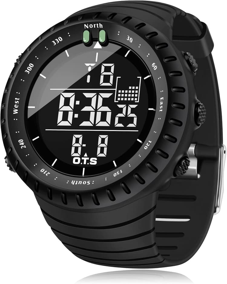 PALADA Men's Digital Sports Watch Waterproof Tactical Watch with LED Backlight Watches for Men