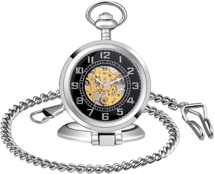 Montre de Poche mécanique à remontage Manuel pour Homme/Femme