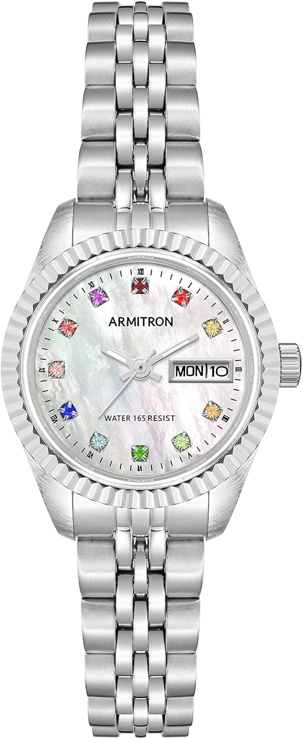 Armitron Women's Genuine Crystal Accented Bracelet Watch, 75-2475