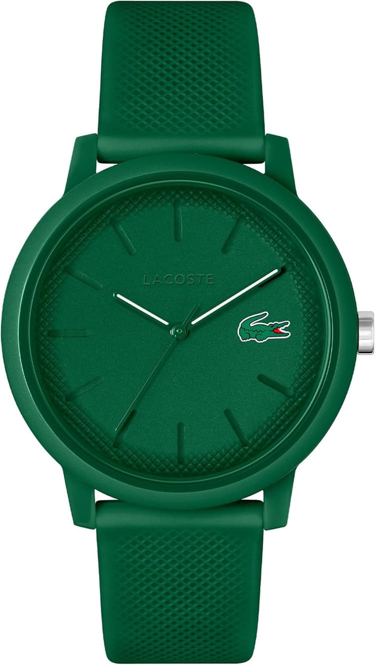 Lacoste Montre Analogique à Quartz pour Homme ou Femme de la Collection Lacoste.12.12. avec Un élégant Bracelet en Silicone à Texture Petit piqué