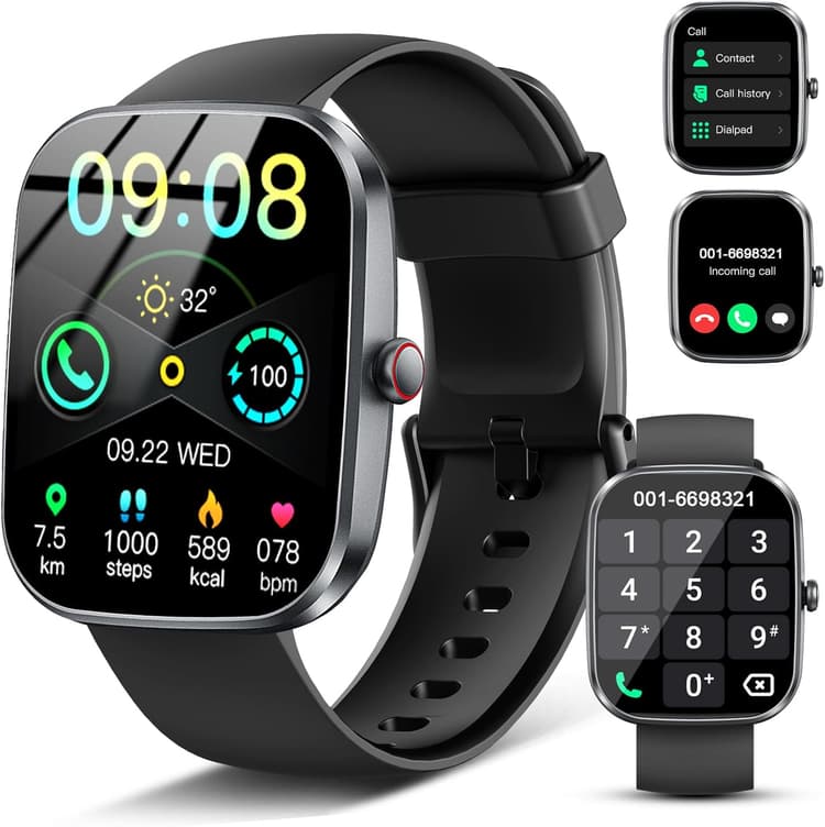 Smart Watch(Answer/Make Call), 1.91" Smartwatch for Men Women, 2026 Fitness Watch with 110+ Sport Modes, Fitness Activity Tracke with Pedometer/Sleep Monitor/Heart Rate/IP68 Waterproof,for Android iOS