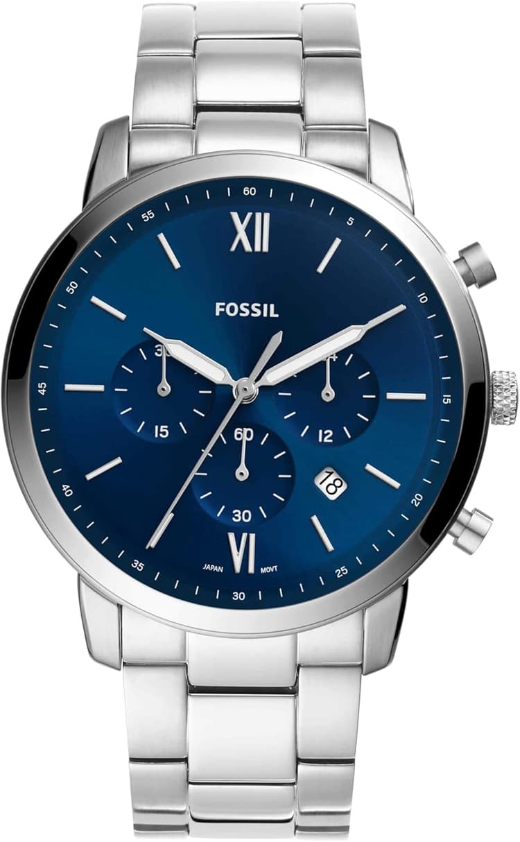 Fossil Men's Watch, Neutra Quartz Stainless Steel Chronograph Watch for Men