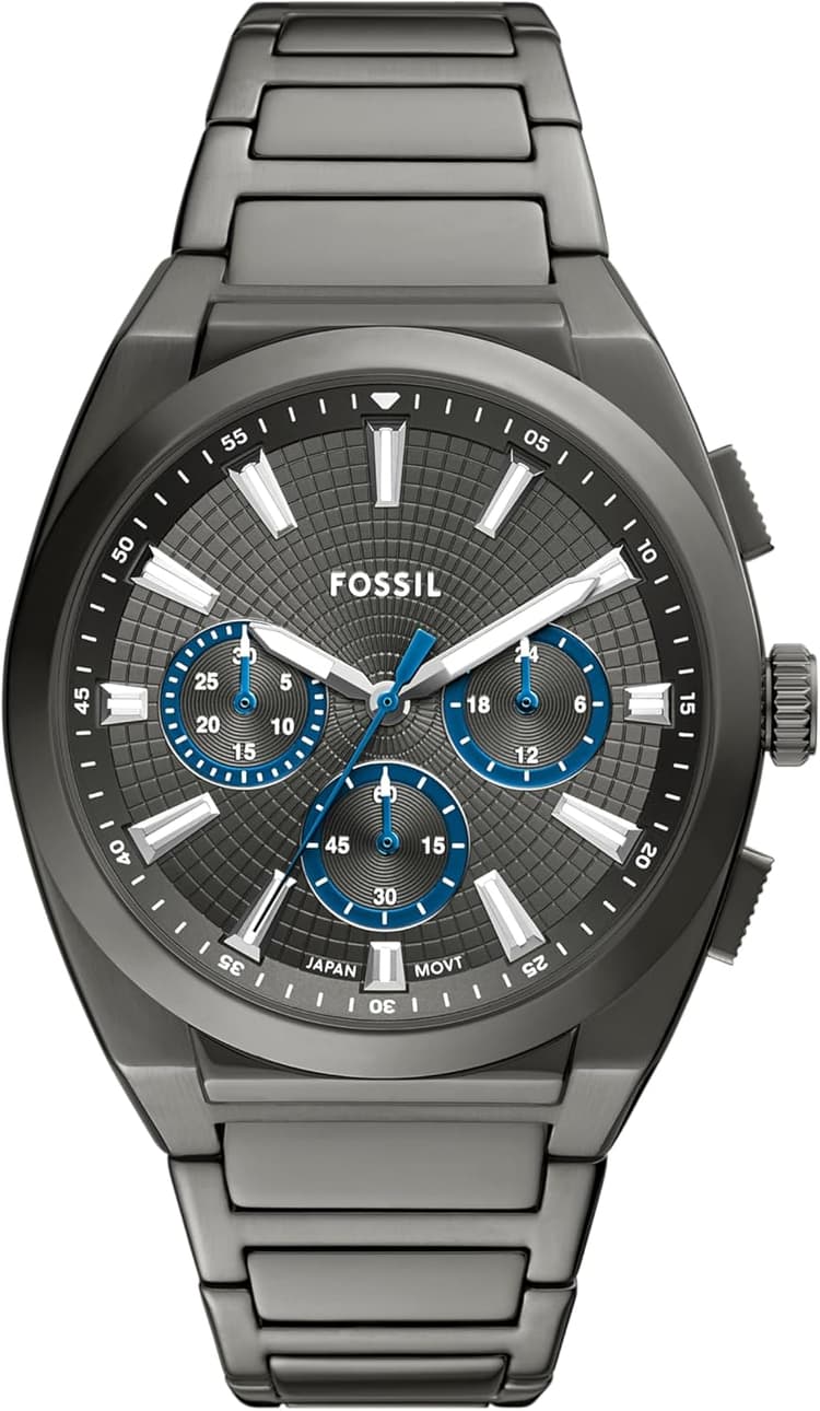 Fossil Men's Everett Quartz Stainless Steel Watch, Three-Hand Watch for Men