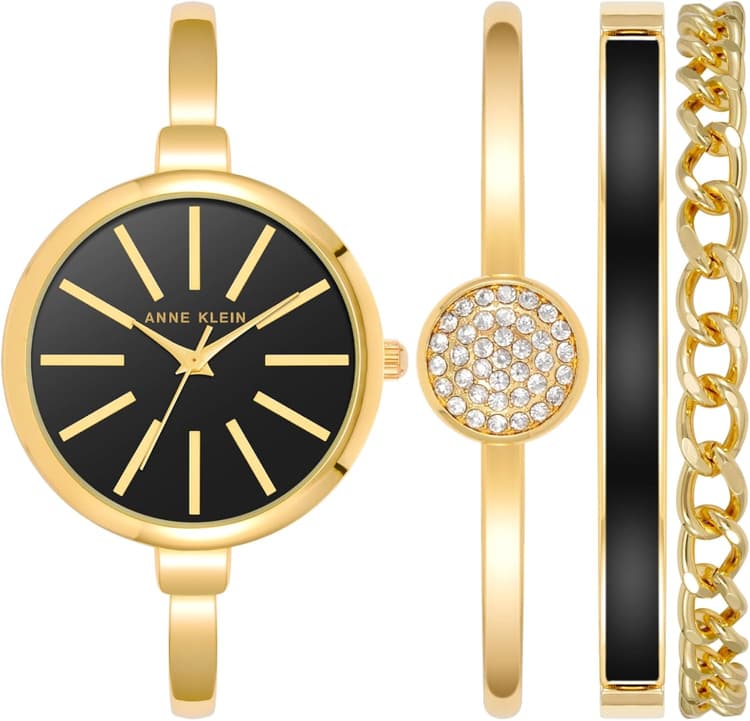 Anne Klein Women's Bangle Watch and Bracelet Set