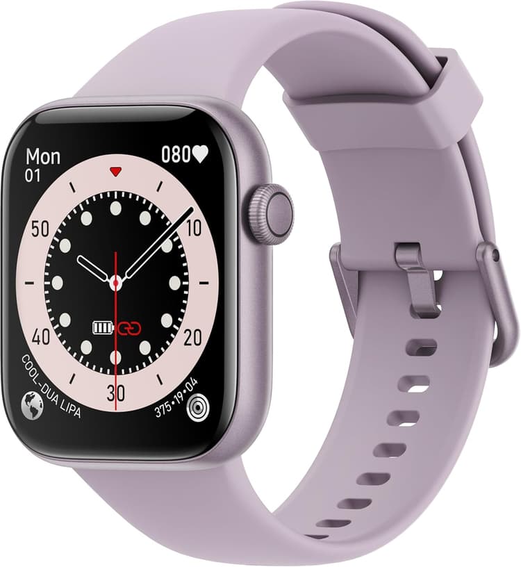 AcclaFit Montre Connectée Homme Femme avec Appels Bluetooth, Écran 1.85" HD Smartwatch Sport (140+ Modes), Cardiofréquencemètre, SpO2, Moniteur de Sommeil, Podomètre Étanche IP68 pour Android iOS