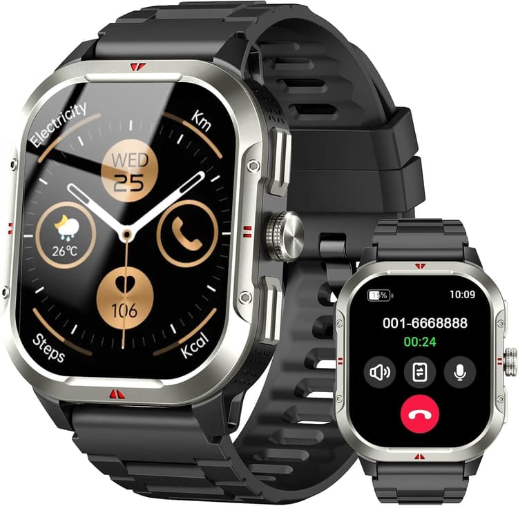 Montre Connectée avec GPS Intégré, Smartwatch Homme Femme avec Appel Bluetooth, 110+ Sportifs, Montre Sport avec Podometre, Suivi Santé et Sommeil, Etanche IP68, 2.06" HD Smart Watch pour Android IOS
