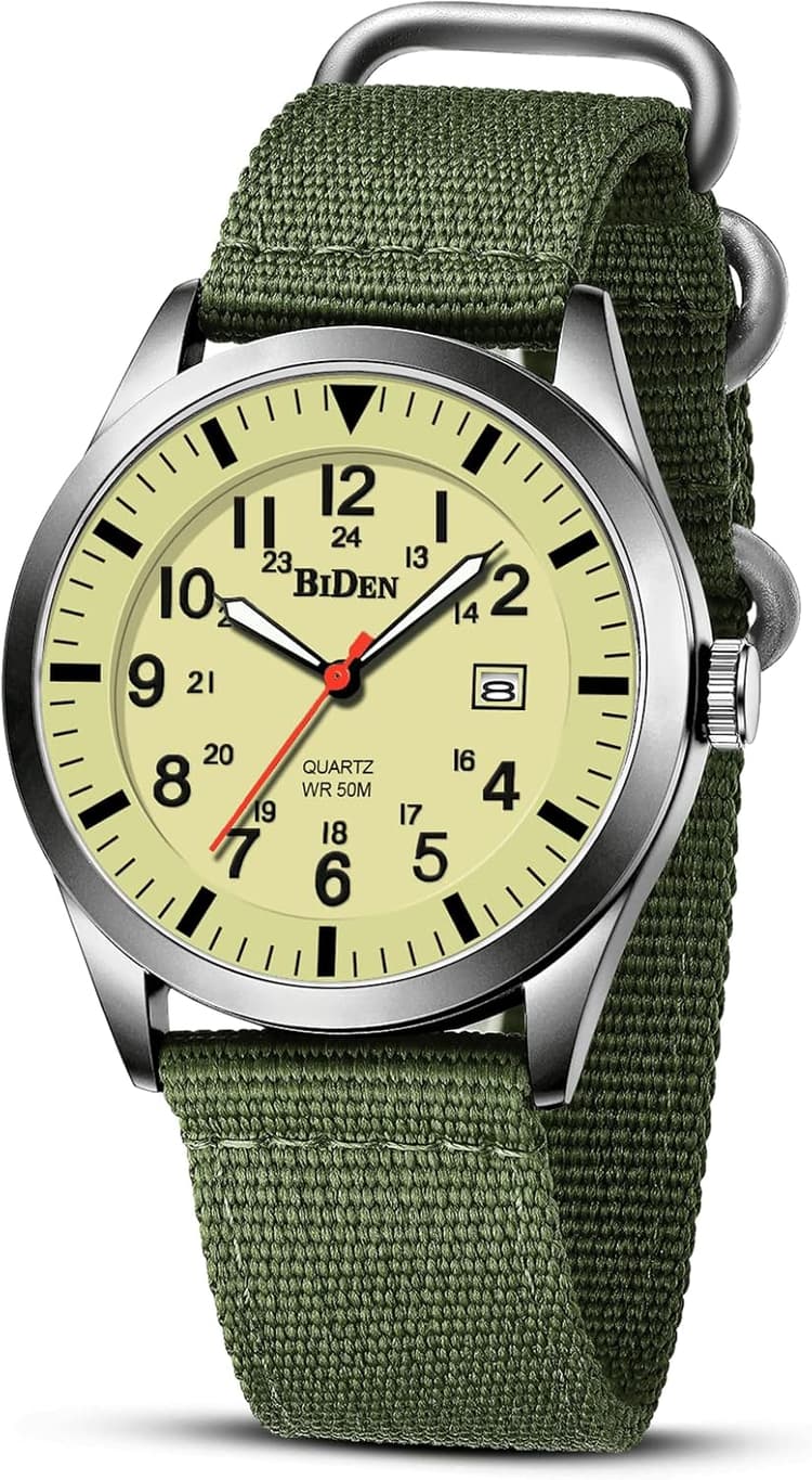 HANPOSH Montre Homme Montres Bracelets Etanche Design Analogique Lumineuses Acier Inoxydable Cadran Calendrie Fashion