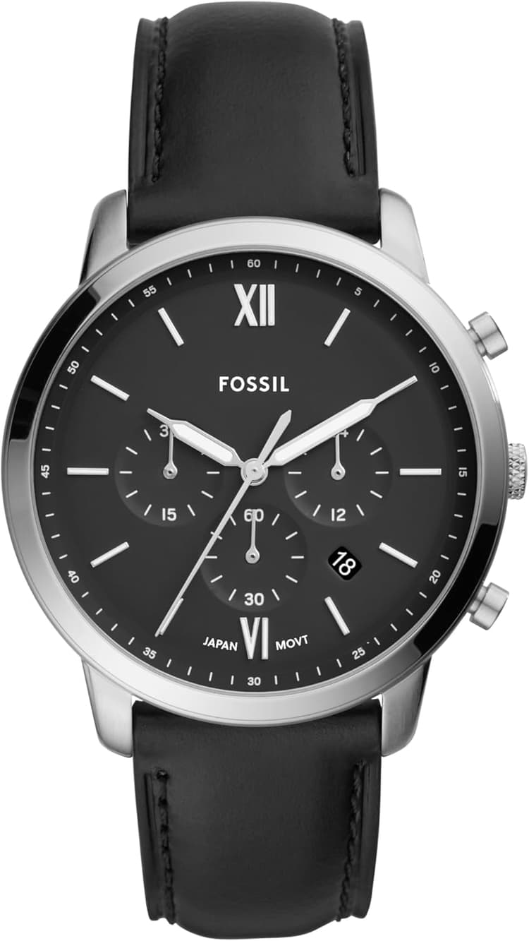 Fossil Men's Watch, Neutra Quartz Stainless Steel Chronograph Watch for Men
