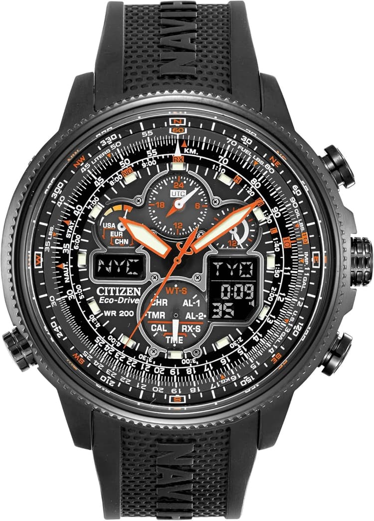 Citizen Men's Promaster Navihawk A-T Eco-Drive Pilot Watch, Atomic Timekeeping, Chronograph