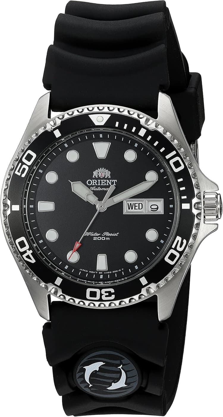 Orient Men's 'Ray II Rubber' Japanese Automatic Stainless Steel Diving Watch, Color:Silver-Toned (Model: FAA02007B9)