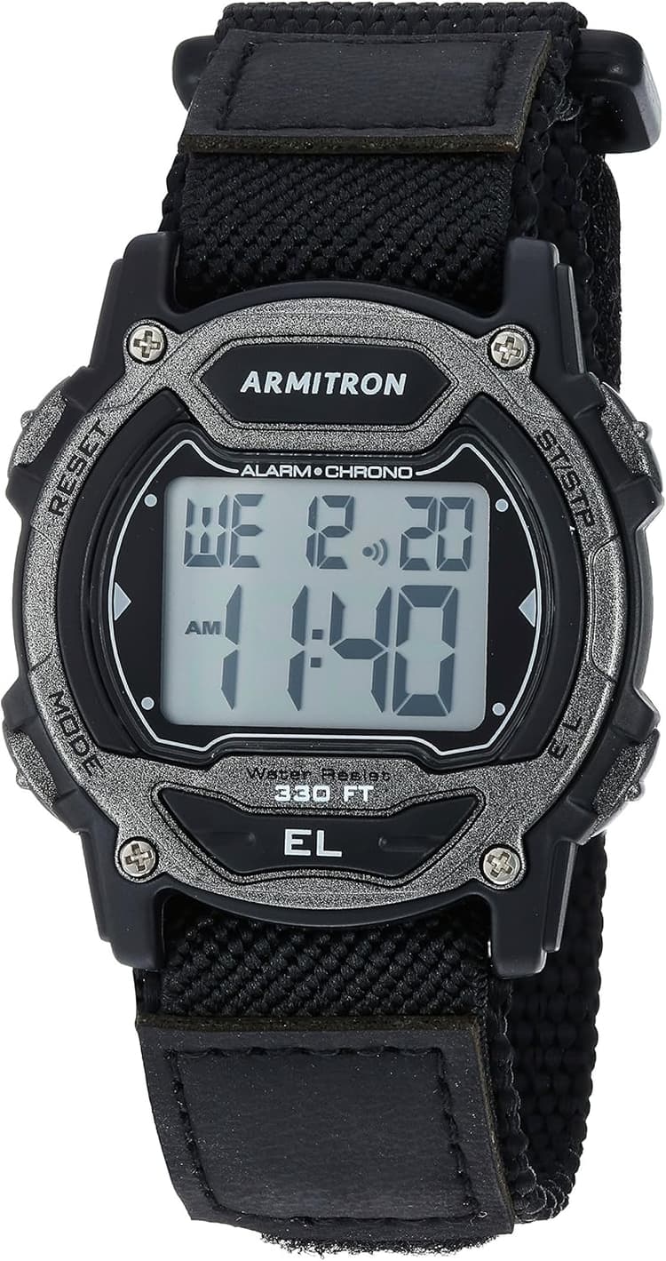 Armitron Sport Unisex Digital Chronograph Nylon Strap Watch, 45/7004