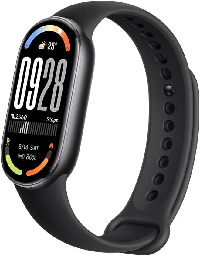 Xiaomi Smart Band 10, Montre Connectée, Boîtier alu, Suivi d'Activité, Écran AMOLED 1.72'', Autonomie 21 Jours, Charge Rapide, Suivi santé & Sommeil,150+ Sports, iOS & Android, 5 ATM, Boussole