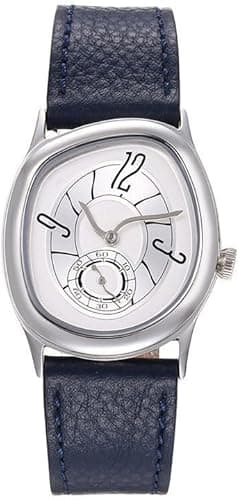 Gosasa Creative Elegant Unisex Quartz Watch with Soft Leather Strap – Unique Twisted Dial Design Fashion Dress Wristwatch for Men and Women, Stylish Gift for Him or Her