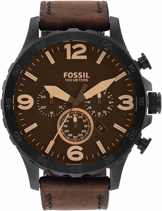 FOSSIL Homme Ceintures en Cuir à Boucle Marron