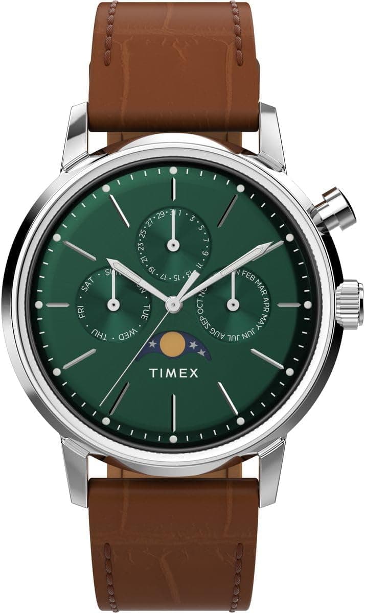 Timex Montre à Quartz Multi-Cadrans pour Homme Marlin Moonphase