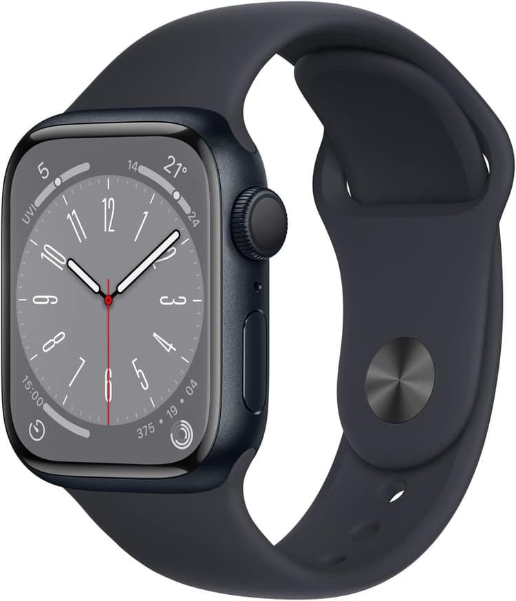 Apple Watch Series 8 (GPS, 41MM) Boîtier en Aluminium Minuit avec Bracelet Sport Minuit (Reconditionné)