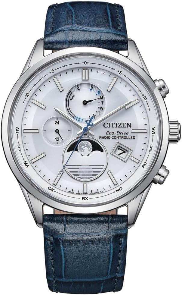 Citizen Eco-Drive 32031342 Montre analogique radio-pilotée pour homme, Blanc., Einheitsgröße, Moderne