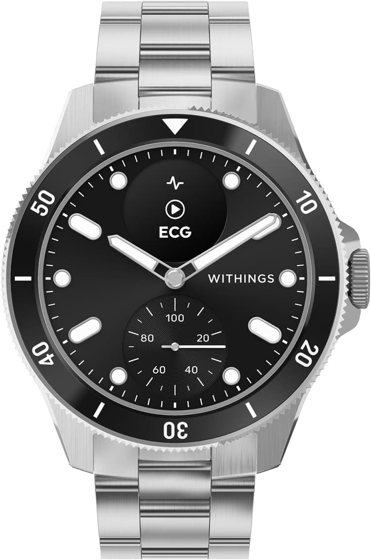 Withings Scanwatch Nova - Heart Health Hybrid Smart Watch for Men & Women - SPO2, Temperature Monitoring, Sleep, Respiratory Health, Cycle Monitoring, 30-Day Battery Life, Apple iOS/Android